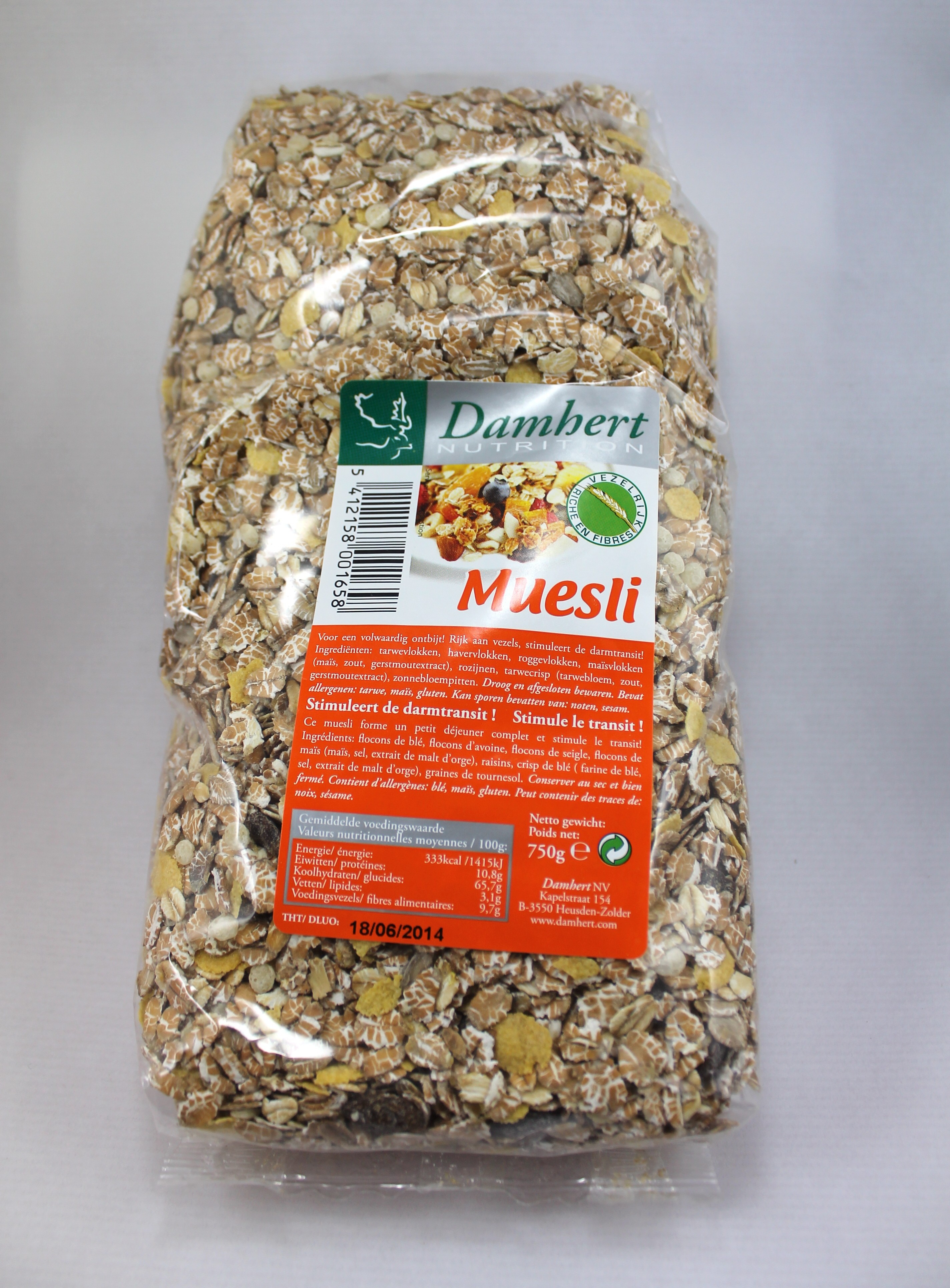 Céréales Muesli sans sucres ajoutés 750g - Bjorg