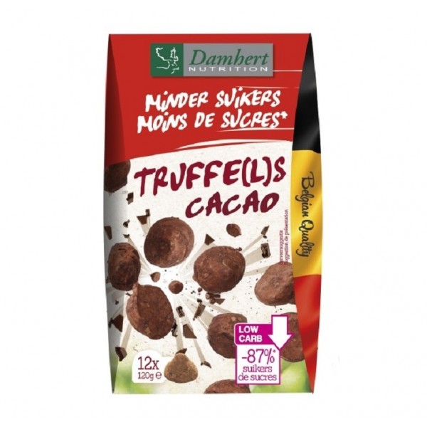 Truffes Chocolat Sans Sucre avec Édulcorant Pour Diabétiques Sachet 150g